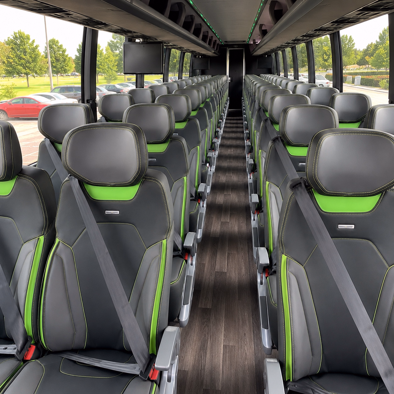 grand prairie charter bus services interior