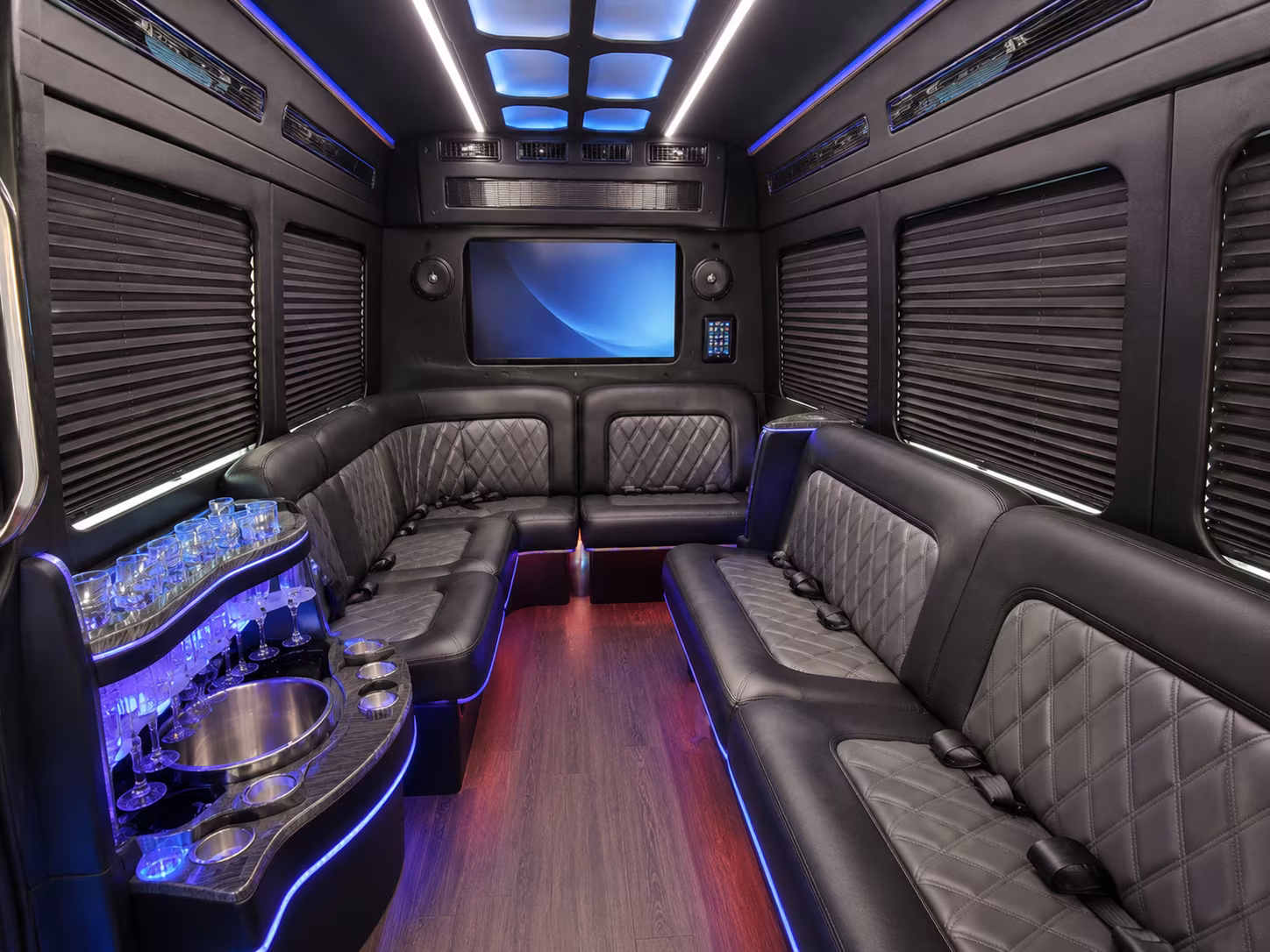 grand prairie party bus interior